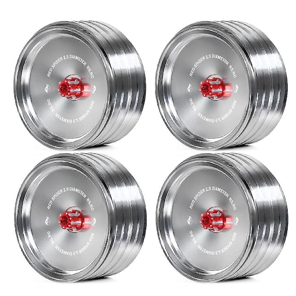 4 st 1,9 tum Retro Spegel Hjulnav För SCX10 -4 RC Bil Silver A