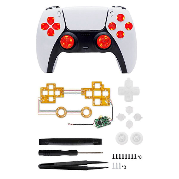 För Konsol Belyst D-pad Tumspakar (DTF) LED-Kit