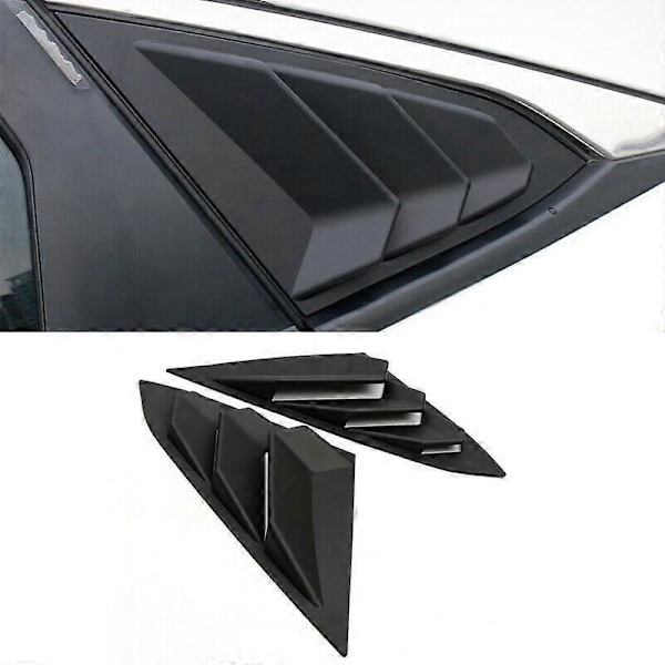 för 2016-2019 Matt Svart Bakre Fönster Louvers Cover Trim