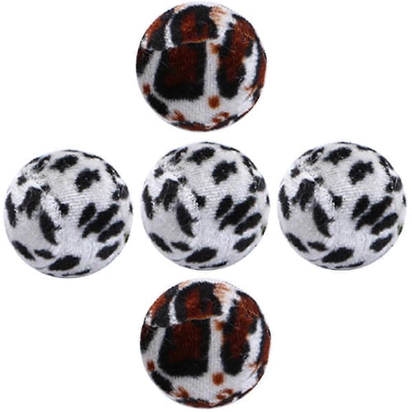 5 st Djurleksaker Leopardbollar Leopardboll Kattleksaker Leopard Tennisbollar Djurbollar