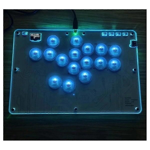 Arcade-ohjaussauva RGB-taistelupelinäppäimistö 16 näppäimen All-Button-ohjain