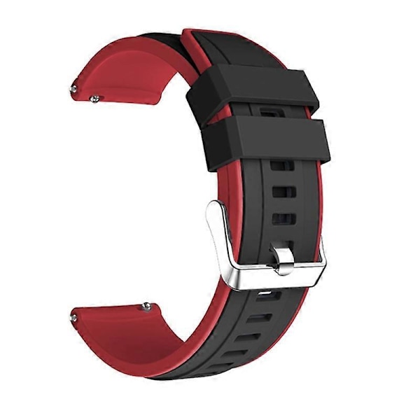 20/22mm Ridsefast Vandtæt Urrem Silikone Urrem Armbånd Udskiftning Kompatibel med HUAWEI GT2 Red 20 mm