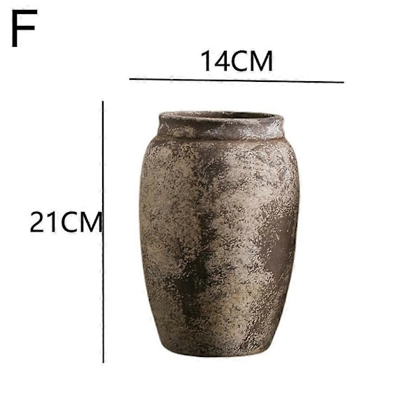 Rustiikkinen keraaminen maalaistalon kukka-astia kahdella kahvalla, terrakotta-astia, D Pottery SYC03D139