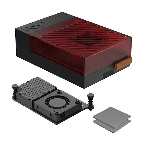 Skal för Raspberry Pi 5 med Aktiv Kylning Röd