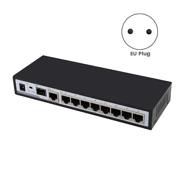 10-portars Gigabit Switch Ethernet Splitter Nätverk Switch Eu-kontakt
