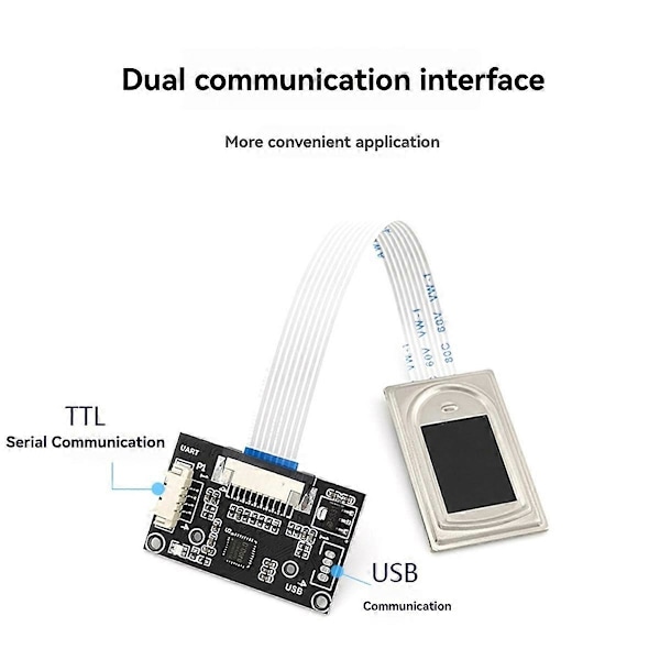 R304A USB TTL Dubbel Kommunikationsgränssnitt Pixel Fingerprint Modul