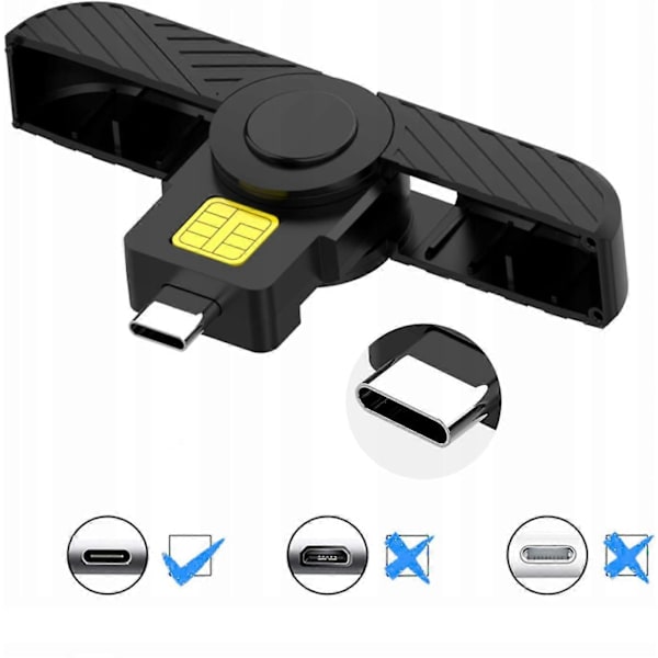 Förare Kortläsare Usb - C Vikbar Cr331 För Smartphone