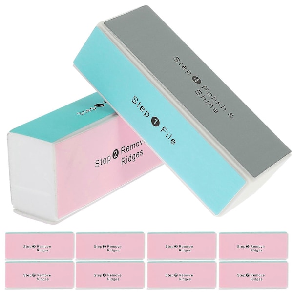10 st Nagelverktyg Nagelpoleringsblock Polerare Poleringsblock Fingernagelfilbräda Nagelknipsare Nagelsandningsblock