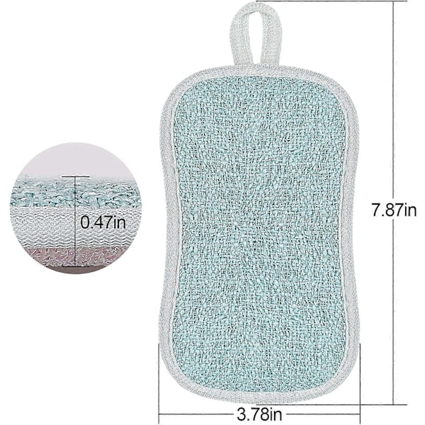 Disktrasor i mikrofiber - Kraftig rengöringssvamp i mikrofiber - Multifunktionell skrubbsvamp i mikrofiber för kök och badrum
