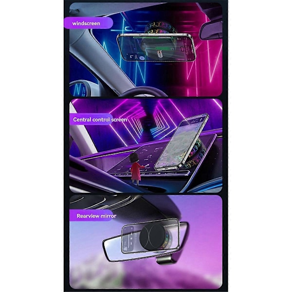 X12 Magnetisk RGB Naviger Biltelefonholder Elektrisk Vakuumadsorption Ultrastabil Vakuumsugkopbeslag