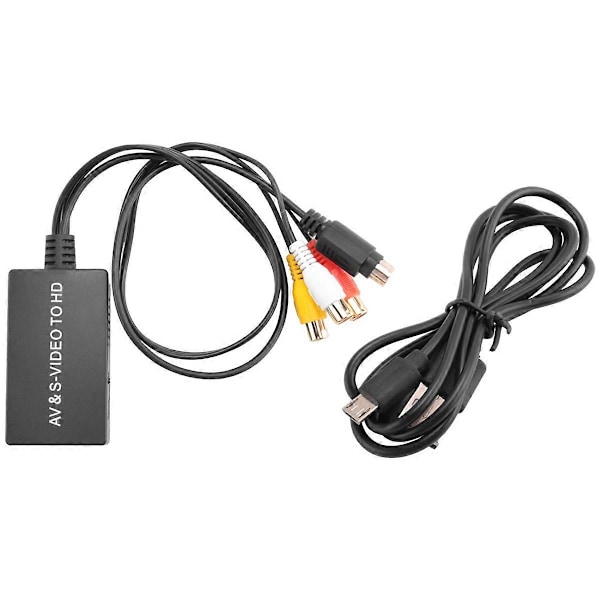 S-Video och 3RCA CVBS Komposit till Audio Video Converter Stöd 720P