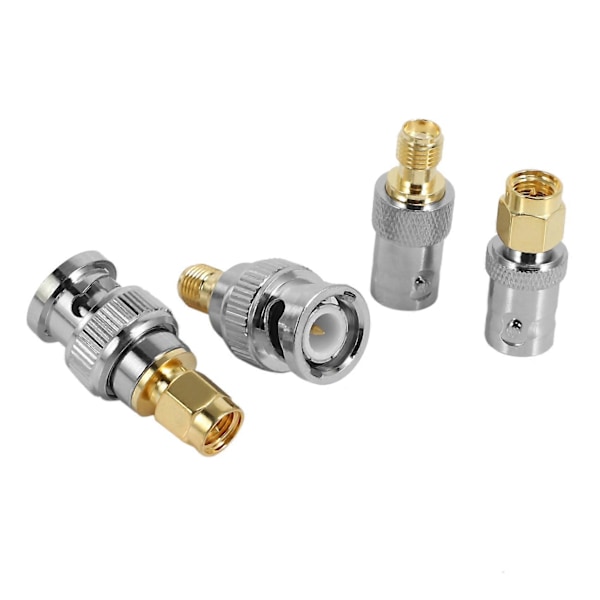 4 st BNC till SMA Typ Hane Hona RF-kontakt Adapter Testomvandlare