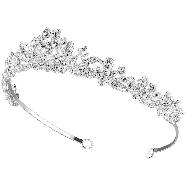 Rhinestone Krystal Blomst Hårbøjle Tiara Hovedbeklædning Hårbånd til Bryllupsfest Middagsfest Banket Proms