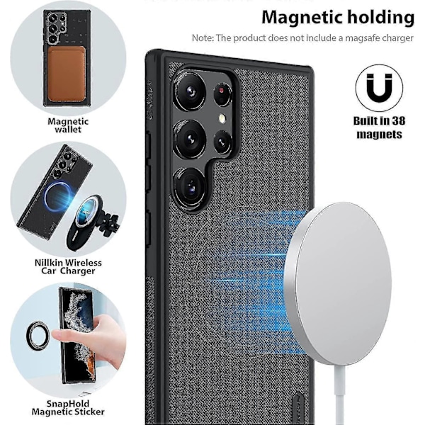Magneettinen Magsafe-kotelo, yhteensopiva Samsung Galaxy S23 Ultra/ S23 Plus/ S23 kanssa, himmeä, kestävä ja iskunkestävä for S23 Plus