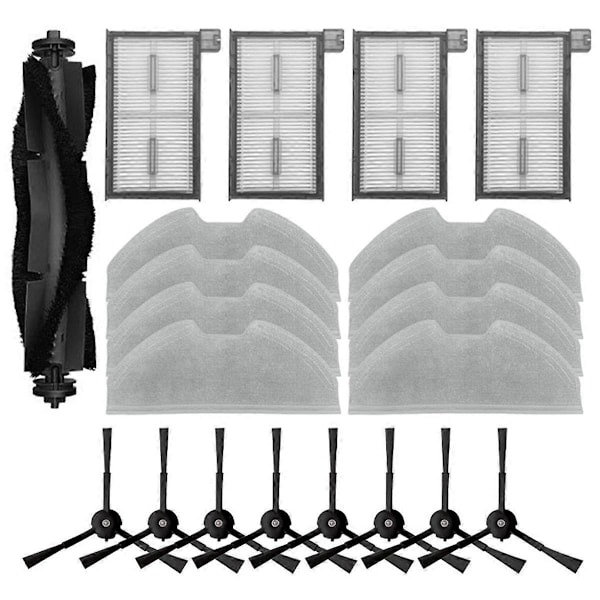 För X8 Pro Serie X8 Pro Dammsugare Reservdelar Ersättning Huvudsidoborste Filter Moppduk Kit