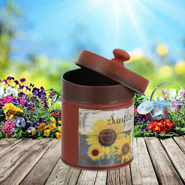 1 stk. opbevaringsboks i retrostil, kreativ urtepotte, blomsterbakke i jernkunst til hjemmet