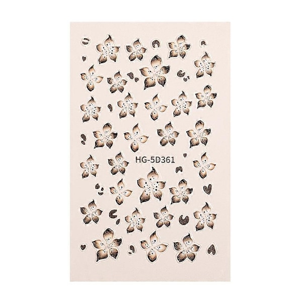 Mirad Devil's Flower Nagelstickers 3D Relief Style 1