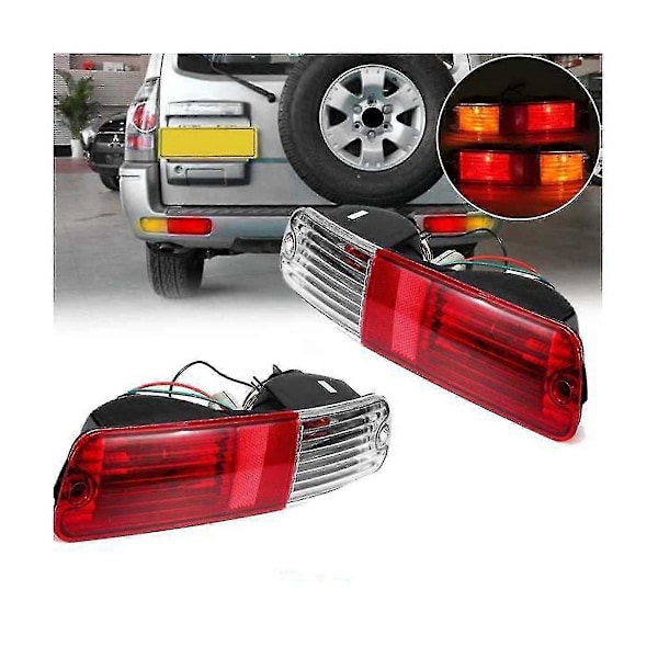 1 par Bil Bakre Stötfångare Dimljus Parkerings Varningsljus Reflektor Bakljus För Montero V73 V77 02-0