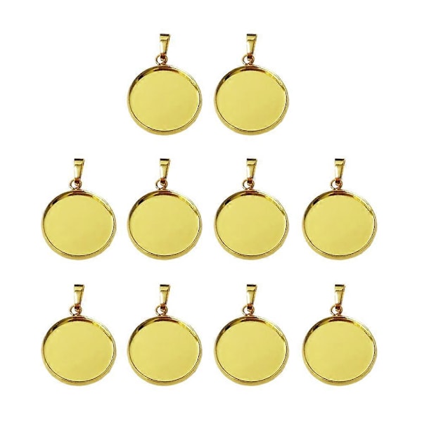 20 kpl DIY Korujen Riipus Tarvikkeet Pyöreät Korutarjottimet Kansi Sarja Käsintehty Kaulakoru Ketju Tarvikkeet (18mm)