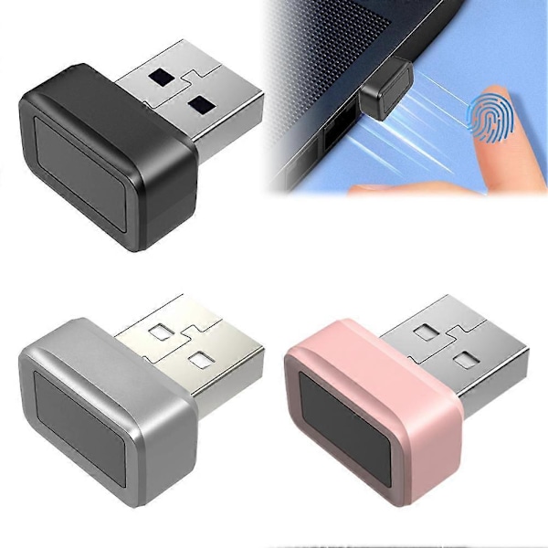 USB Fingeravtrycksläsare FIDO U2F Säkerhetsnyckel Enhet Inloggning - Windows Hello Black