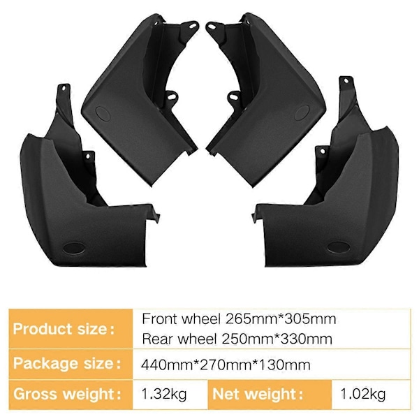4 st Bil Stänkskydd Mud Flaps För 4 LR4