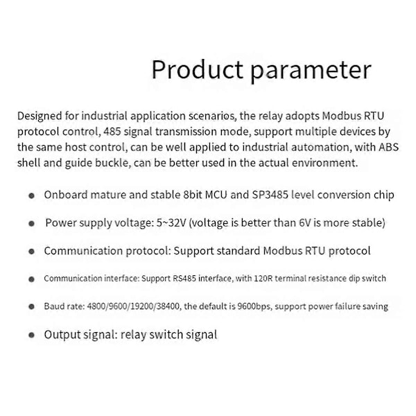 RS485 Modbus Relä PRO 4CH Relämodul RS485 Gränssnittsrelä