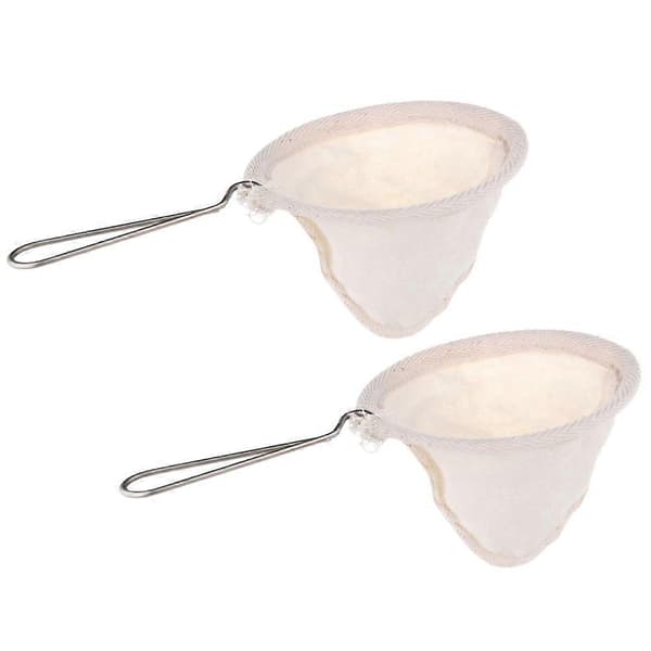 2 stk. Melkeskummer Kaffedrypper Filter Percolator Kaffefiltre Kaffedrypper Sil Te-filter Sokk Kaffeinfuser