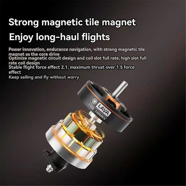 LAVA 1102 14000KV harjaton moottori 22MM kaapeli moottori