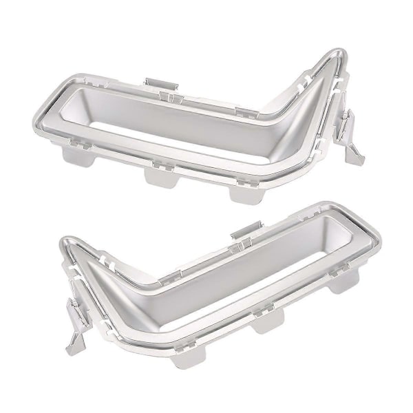 1 Par Främre Dimljus Lampa Infattning Krom Trimskydd för X5 G18 2023-2024 Aircurtain Vänster Höger Silver