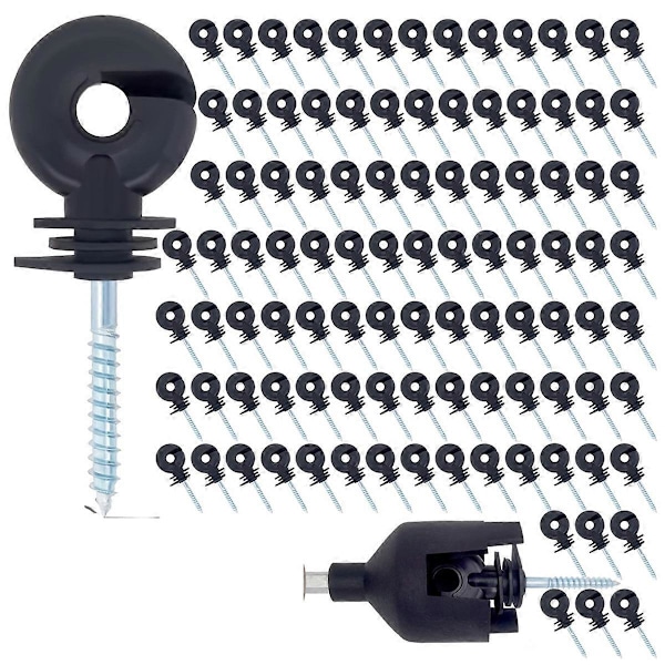 Elektrisk hegnisolator, skrue-i-isolator, 100 stk., B