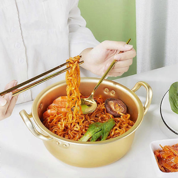 Keramisk stekpannlock Koreansk Ramen Matlagningsgryta Gryta Kökssoppgryta Aluminium Kastrull