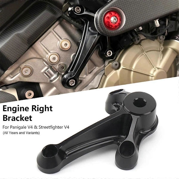 Motorcykelmotor Stödfäste för Streetfighter V4 PANIGALE Panigale V4 Motor Höger Övre Fäste (Titanium)