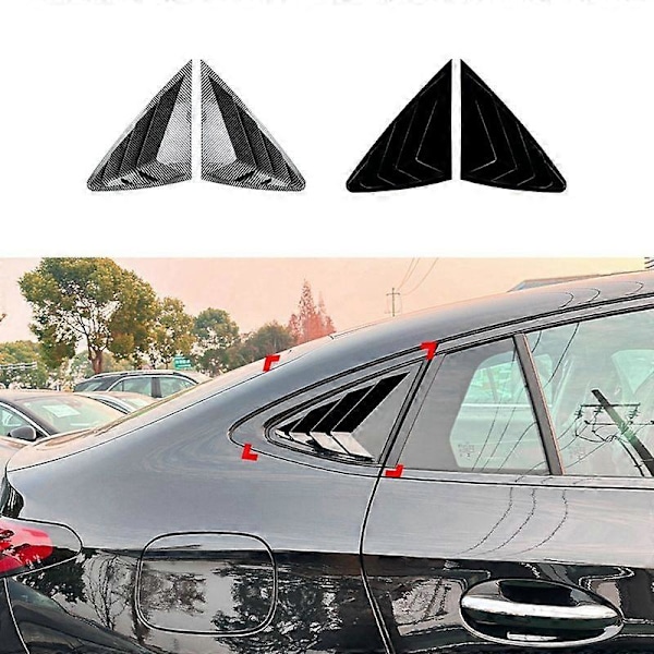 Bil Bakre Triangulära Fönsterjalusier Persienner Skydd Trim för GLC Coupe C254 2024+ Glansigt Svart