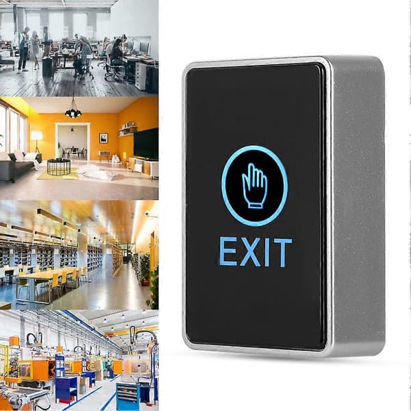 Dörr Utgång Frigöring Knapp Strömbrytare Touch Sensor Panel för Passerkontrollsystem 12V