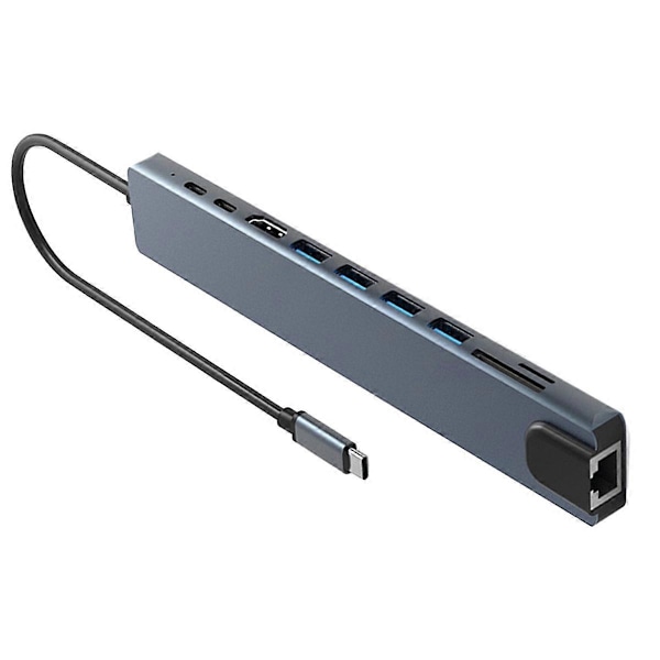10 i 1 USB C HUB 4K30Hz Dockningsstation Typ C till HDTV