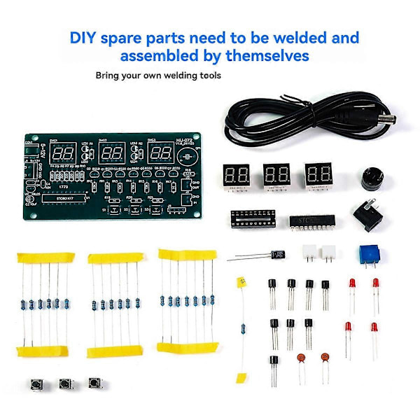 Elektronisk Klocka DIY Kit Digital Tube LED Display Suite