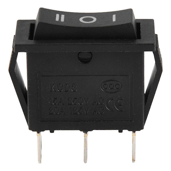 AC15A/250V 20A/125V 3-Pin SPDT PÅ-AV-PÅ 3-läges Snäppvippströmbrytare