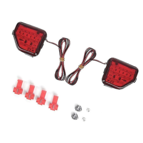 2 st LED Bakre Stötfångare Reflektor För Wrangler Jl 2018-2023 Bakljus LED Sida Röd Lins
