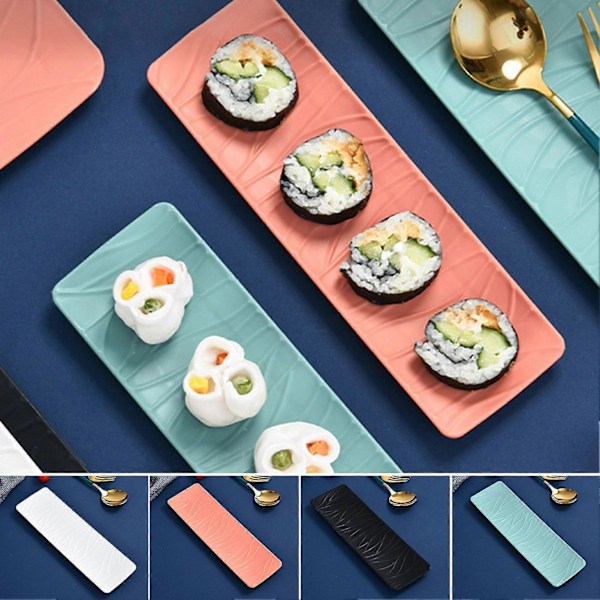 Grillplatta Böjd Kant Design Spillfri Trämönster Rektangulär Sushifat Bakplåt Hushållstillbehör Green M