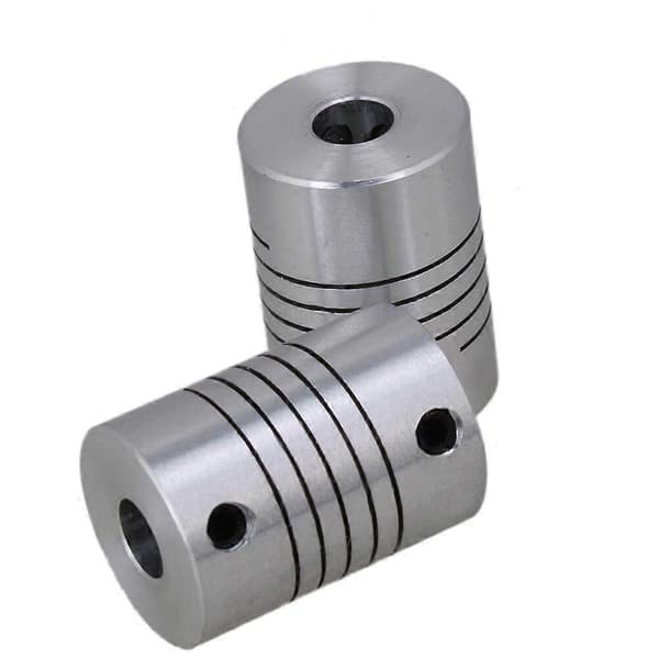 Fleksible akselkoblinger 25 mm længde Stepper Motor Kobling Rustfrit stål Samlingsstik til 3D-printer (8 x 8 x 25 mm)