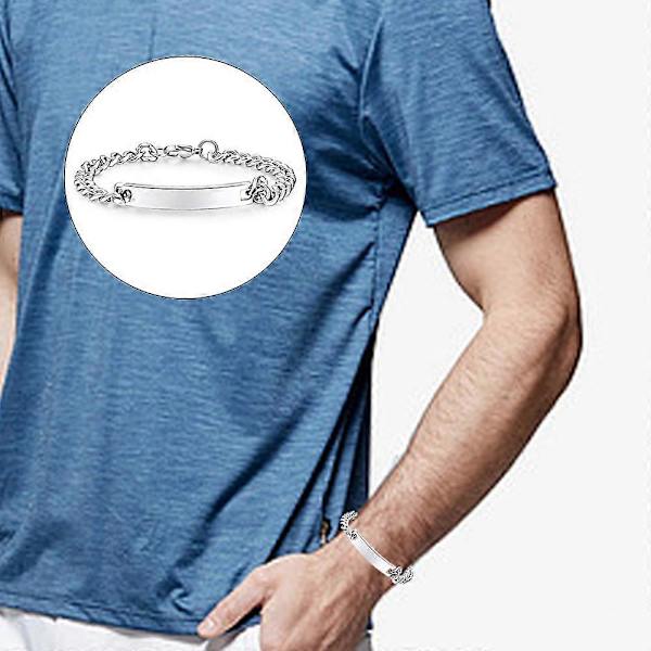 Fantastiska Forever And Always Rostfria Stål Pararmband För Kvinnor Män Smycken Matchande Set-Silverfärgade