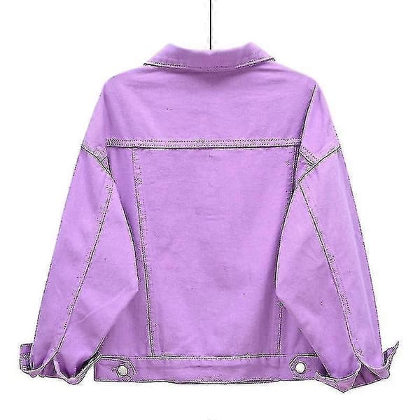 Denimjakke til kvinder PURPLE 3XL