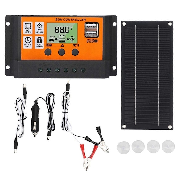 600 W aurinkopaneelisarja 100 A 18 V lataussäätimellä aurinkolataukseen