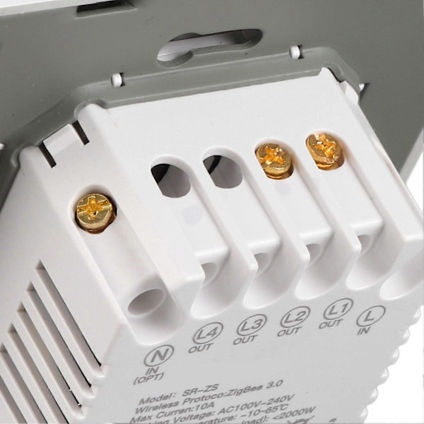 Smart Ljusbrytare för Zigbee 2 Grupper Timing Dimning Omvänd Dubbel Kontroll Smart Brytarpanel AC100240V Vit