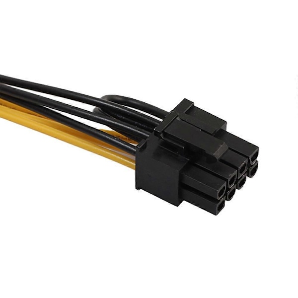 PCI-E PCI Express 6Pin Hona till Dubbel Dubbel 2-Port 8Pin (6 + 2Pin) Hane