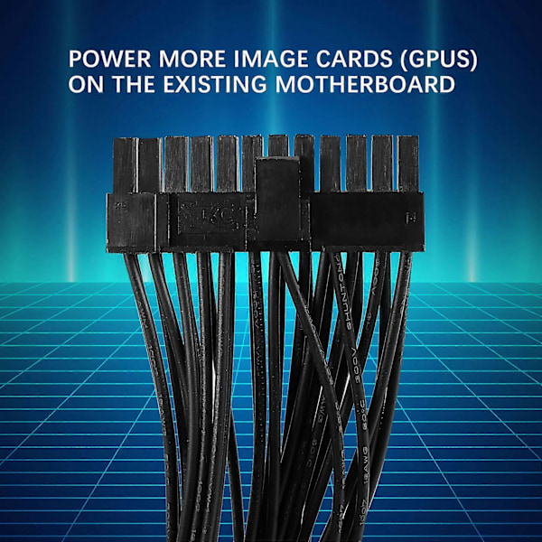 Strömförsörjningssplitter, Dubbel 24-Pin Mining Adapter 12 Tum (30CM)