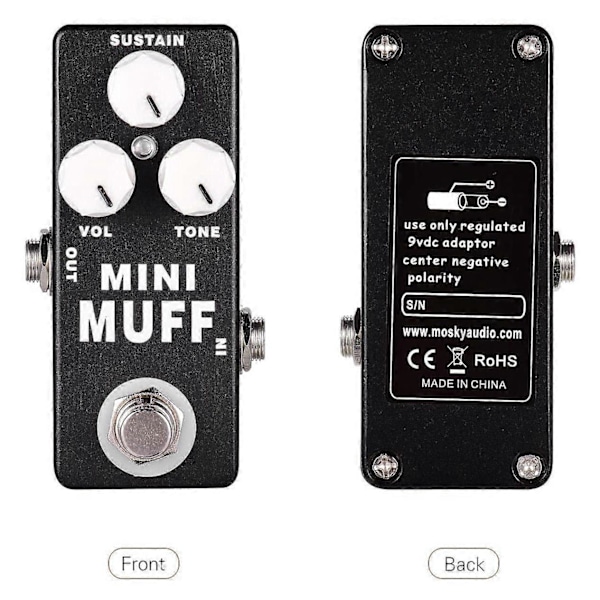 Muff Fuzz Distortion Effektpedal för Elgitarr