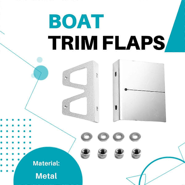 Båt Trimflikar 57x48mm Trimplan 1 Par Balansplatta för RC Racing