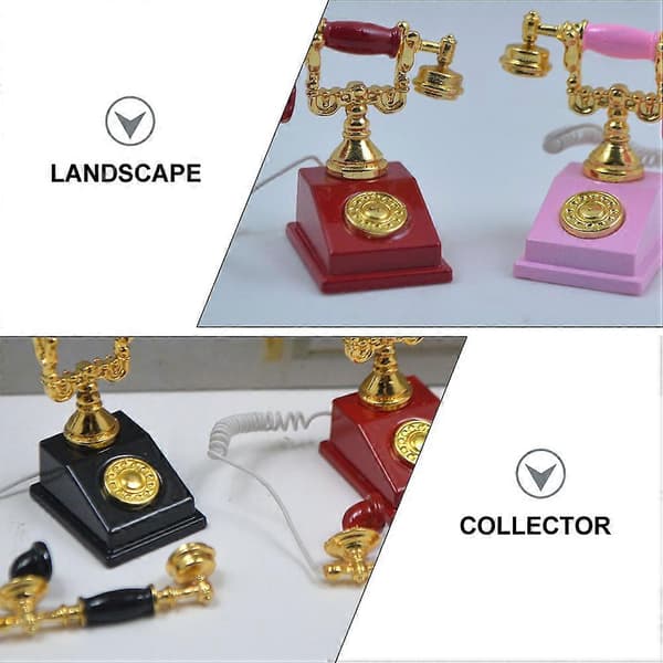 2 stk. Simuleret Mini Telefon Miniature Legetøjsmodel Mini Husrekvisit (Tilfældig Farve)