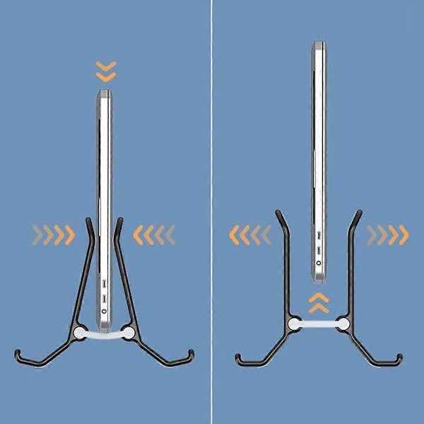 Vertikal Laptop Stand Skrivebordsholder Notebook Dock Pladsbesparende til /// til Chrome Book Sort